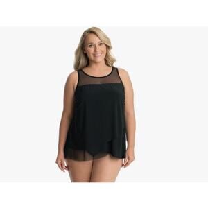 Miraclesuit Swim Plus Size Illusionist Mirage Underwire Bra Tankini US 22W NWT